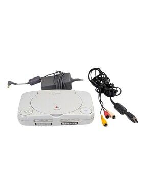 Sony PlayStation 1 PS One PS1 Mini Slim Console with Power Supply AV Cable Work